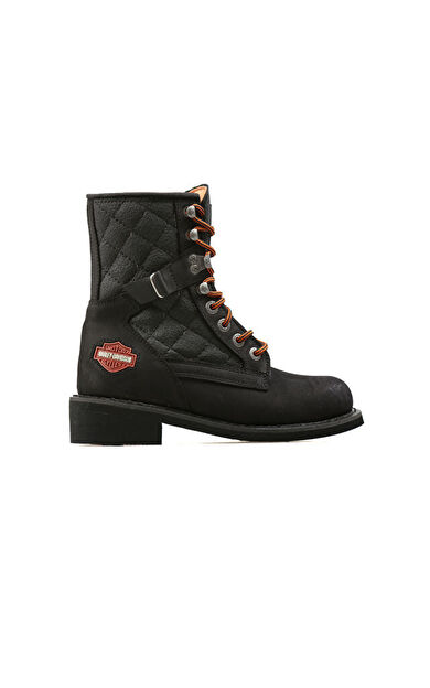 Harley Davidson Siyah Kadın Botu 025G100078-Black-Nubuk