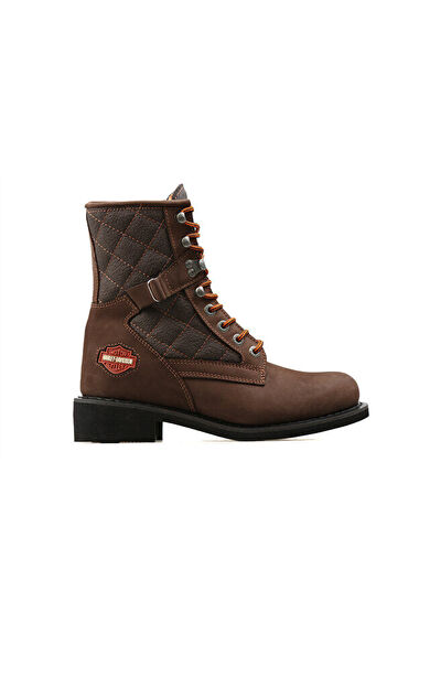 Harley Davidson Kahverengi Kadın Botu 025G100078-Dark-Brown-Nubuk