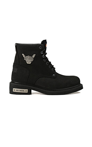 Harley Davidson Siyah Kadın Botu 025G100109-Black-Nubuk