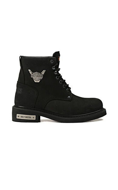 Harley Davidson Siyah Kadın Botu 025G100109-Black-Nubuk