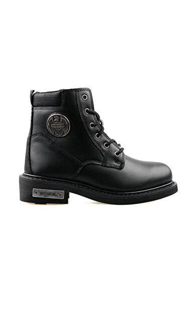 Harley Davidson 025G100128 Jim Black Yağlı Deri Kadın Günlük Bot 025G100128-JIM-BLACK-YAGLI-DERI Siyah