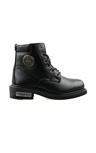 Harley Davidson 025G100128 Jim Black Yağlı Deri Kadın Günlük Bot 025G100128-JIM-BLACK-YAGLI-DERI Siyah