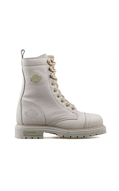 Harley Davidson Colmar Kadın Günlük Bot 025G100328-BEIGE-BASKILI-DERI Bej