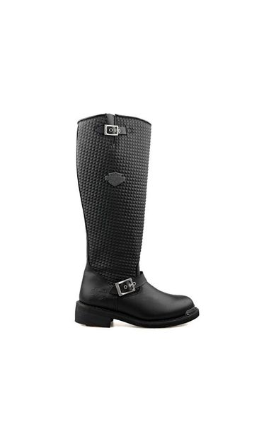 Harley Davidson Siyah Genç Günlük Bot 025G100329-Zoe-Hı-Black-Yaglı-Derı