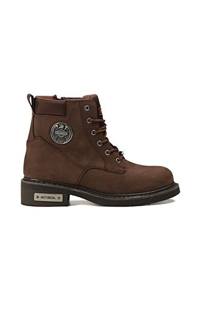 Harley Davidson Kahverengi Erkek Botu 025M100128-Dark-Brown-Nubuk