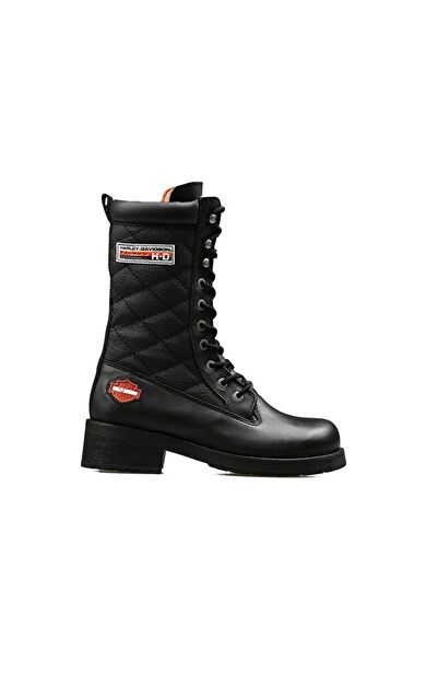 Harley Davidson Siyah Kadın Botu 025Z100217-Black-Derı