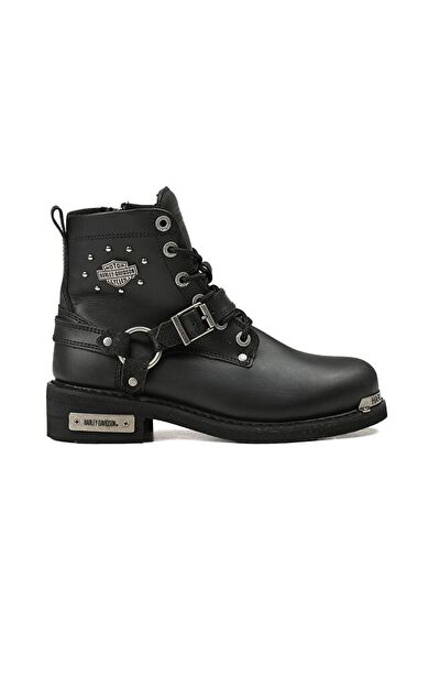 Harley Davidson Siyah Kadın Botu 025Z100423-Black-Derı