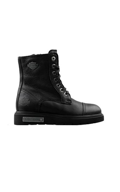 Harley Davidson Tums New Kadın Günlük Bot 025Z100630-BLACK-BASKILI-DERI Siyah