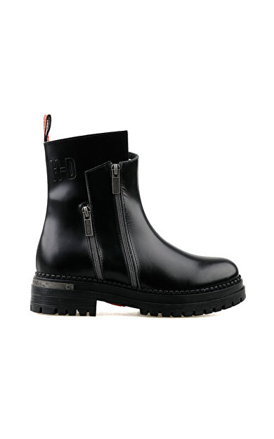 Harley Davidson 026Z100039 Peking Black Deri Kadın Günlük Bot 026Z100039-PEKING-BLACK-DERI Siyah