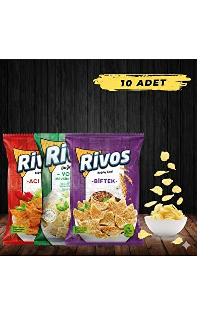 Rivos Buğday Cipsi Karma 56 Gr*10 Adet
