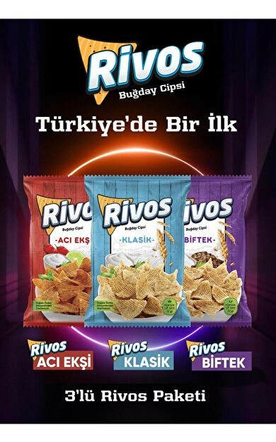 Rivos Buğday Cipsi 3lü Efsane Lezzeti