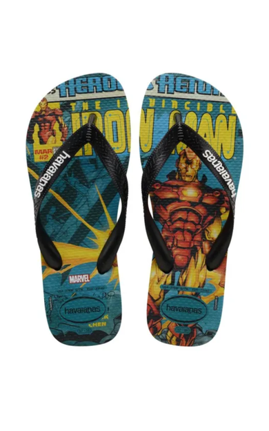 HAVAIANAS Top Marvel Classics Iron Man (Yeşil) Unisex Çocuk Parmak Arası Terlik 4147012-5266