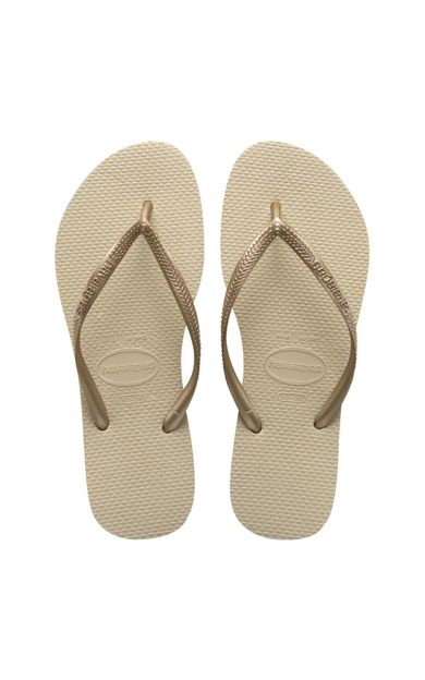 HAVAIANAS Slim Sand Grey/Light Golden (Kum gri) Kadın Parmak Arası Terlik 4000030-2719
