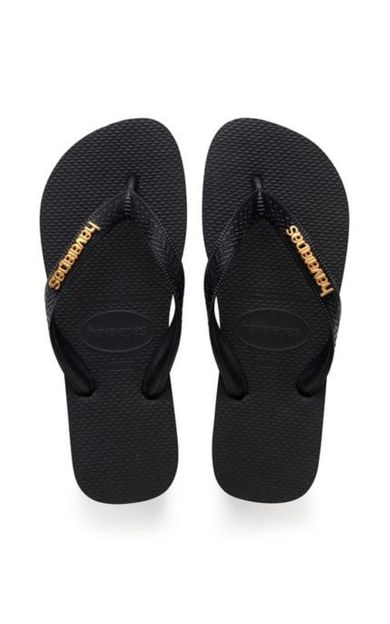 HAVAIANAS Top Logo Metallic Siyah Kadın Parmak Arası Terlik 4127244-1069