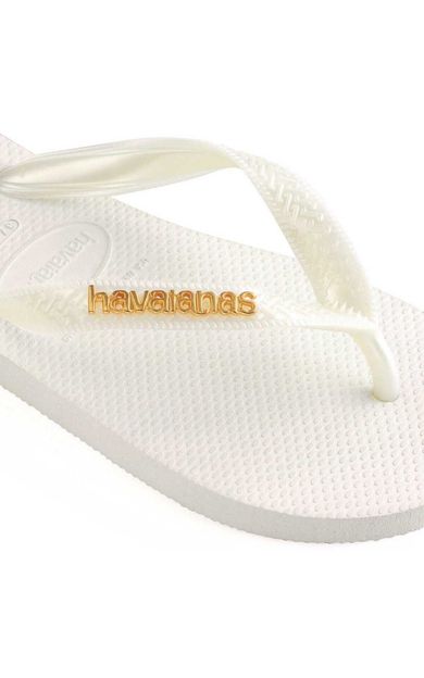 HAVAIANAS Top Logo Metallic Beyaz Kadın Parmak Arası Terlik 4127244-0001