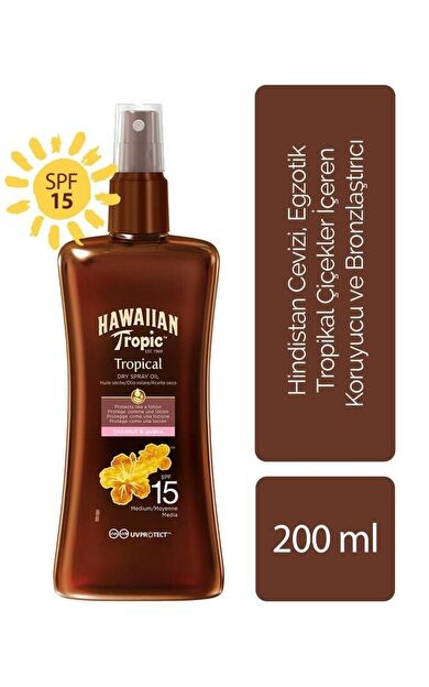 Hawaııan Tropıc Koruyucu Ve Bronzlaştırıcı Yağ Spf 15
