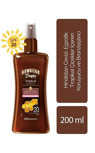 Hawaııan Tropıc Koruyucu Ve Bronzlaştırıcı Yağ Spf 20