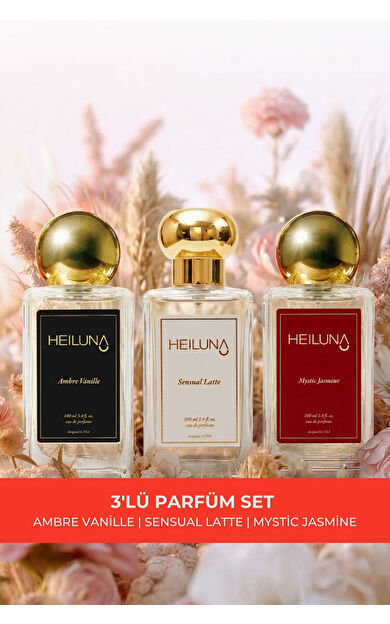 3'lü Parfüm Set Mystic Jasmine | Ambre Vanille | Sensual Latte 100 ml EDP Parfüm