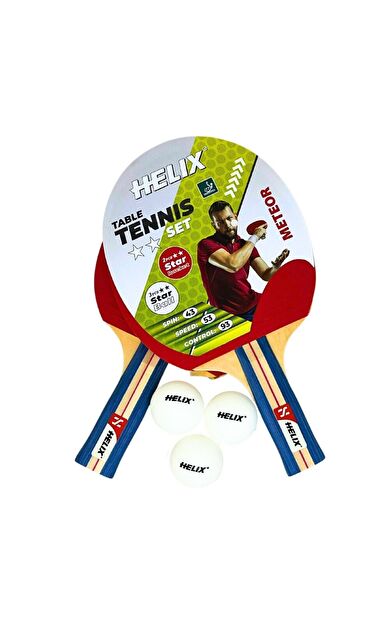 Helix Masa Tenisi Raket Seti Meteor 2 Yıldız ITTF Onaylı