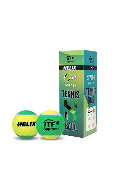 Helix Tenis Topu 9+ yaş 3lü HT-100 Yeşil TTF&ITF Onaylı