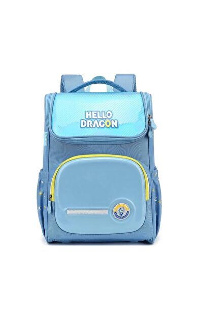 Hello Dragon Okul Çantası Omurga Koruyucu Açık Mavi