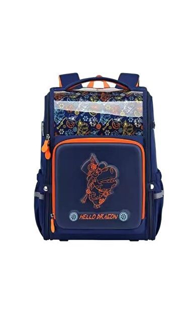 Hello Dragon Okul Çantası Omurga Koruyucu Lacivert