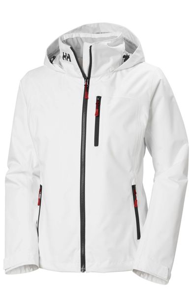 HELLY HANSEN Crew Hooded Midlayer Jacket 2.0 Beyaz Kadın Kapüşonlu Yelken Montu 34447-HHA.001