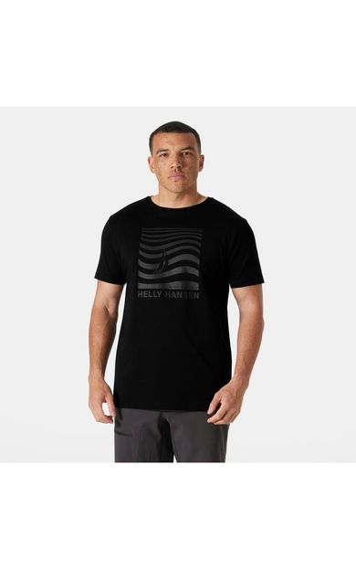 Helly Hansen Shoreline 3.0 erkek baskılı siyah tişört HHA.54601
