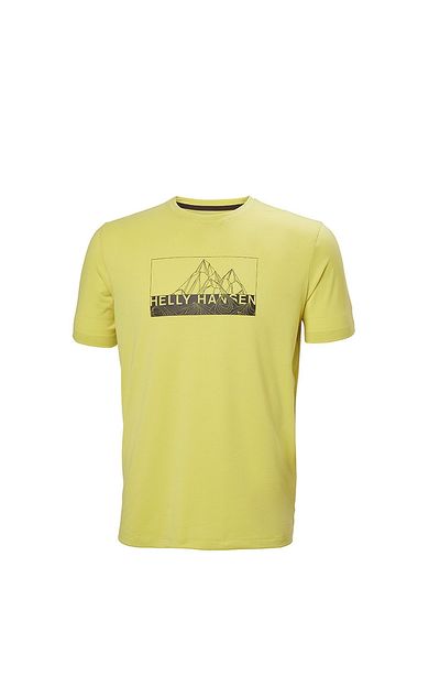Helly Hansen Skog Recycled Graphic erkek mavi baskılı tişört HHA.63082-410