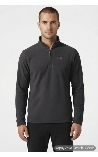 Helly Hansen Mount erkek gri yarım fermuarlı polar HHA.12001-831