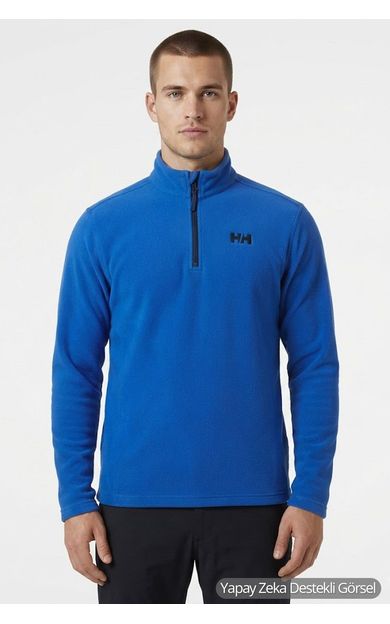 Helly Hansen Mount Erkek koyu mavi yarım fermuarlı polar HHA.12001-507