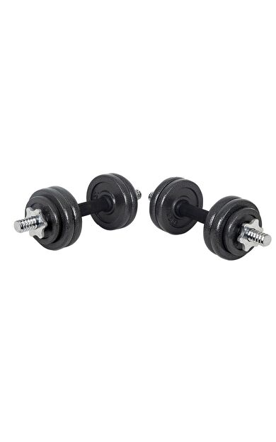 Hepitop Çantalı Döküm Plaka Dambıl Seti 15 Kg Dumbbell Set -Siyah