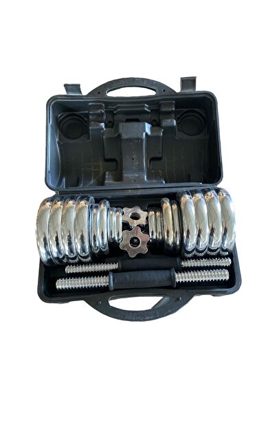 Hepitop Çantalı Döküm Plaka Dambıl Seti 30 Kg Krom Dumbbell Set