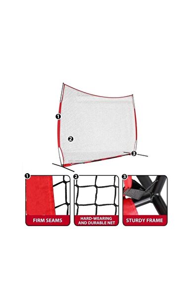 Hepitop REFLEX Beyzbol Antrenman Filesi Dayanıklı Koruma Ağı Kolay Kurulumlu Taşıma Çantalı 3 in 1