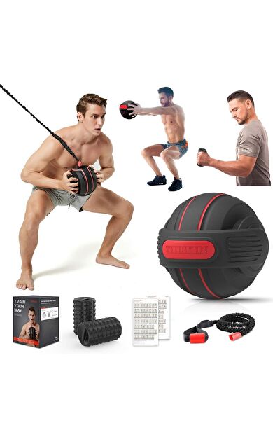 Hepitop Pilates Ağırlık Topu ve Direnç Lastiği Seti Ağırlık Lastiği Kapı Arkası Güç Bandı Egzersiz Aleti