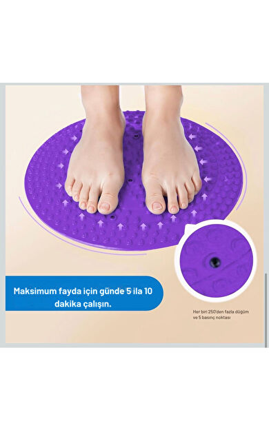 Hepitop Manyetik Terapi Refleksoloji Ayak Masaj Matı – Refleksoloji Aleti Dayanıklı Sert Plastik