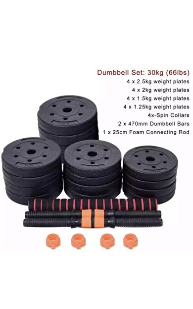 Hepitop Halter Ve Dambıl Seti Fonksiyonel Ağırlık Ve Vücut Geliştirme Aleti 30 Kg