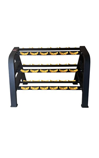 Hepitop 18’li Profesyonel 3 Katlı Çelik Dumbell Sehpası – Sağlam &amp; Kaymaz Dumbell Rack