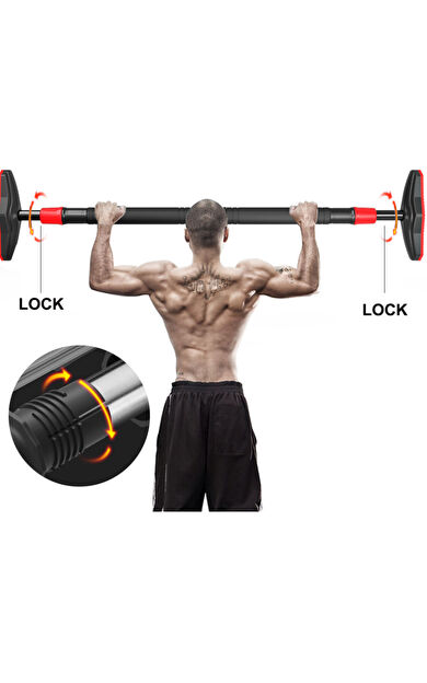 Hepitop 90-130 cm Ayarlanabilir Kapı ve Koridor Barfiksi Ev Tipi Barfix Demiri Büyük Boy Barfiks