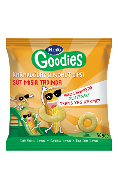 HERO Goodies Süt Mısır Tadında Karabuğday ve Nohut Cipsi