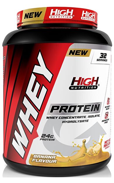 High Nutrition Whey Protein 960 Gr Muz Aromalı Protein Tozu 24 Gram Proteinn