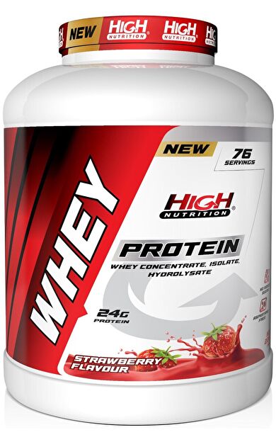 High Nutrition Whey Protein Tozu 2280 Gr Çilek Aromalı Protein Tozu 24 Gram Protein Kas Güç