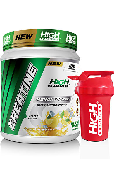 High Nutrition Micronized Creatine Monohydrate 300 Gr 100 Servis Kreatine Limon Aromalı