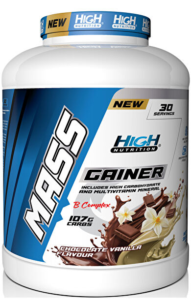 High Nutrition Mass Gainer 3600 Gr Çikolata Vanilya Aromalı Kilo Almaya Yardımcı Hacim Kütle Kas Karbonhidrat Tozu