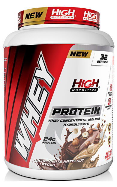 High Nutrition Whey Protein 960 gr Çikolata Fındık Aromalı Protein Tozu 24 gram Protein 32 Servis