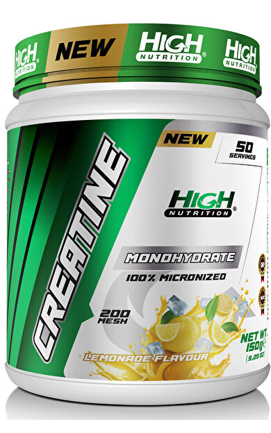 High Nutrition Micronized Creatine Monohydrate 150 Gr 50 Servis Kreatine Limon Aromalı