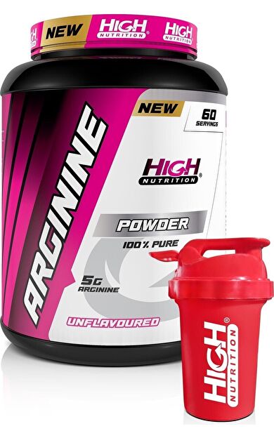 High Nutrition Arginine Powder 300g - 60 Servis - 1 Serviste 5000mg Arjinin, Arginin