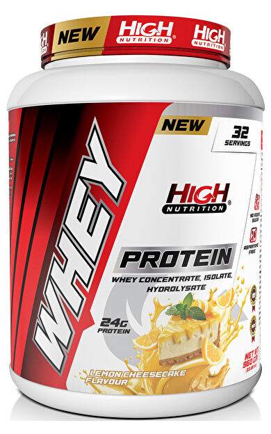 High Nutrition Whey Protein 960 gr Limon Cheesecake Aromalı Protein Tozu 24 gram Protein 32 Servis