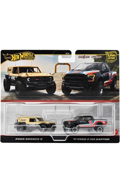 Hot Wheels Premium HRR77 Car Culture 2 Pack Ford Bronco R // '17 Ford F-150 Raptor