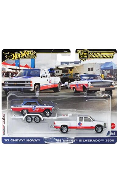 Hot Wheels Premium HRV42 Team Transport '63 Chevy Nova / '88 chevy Siverado 3500  (#68)